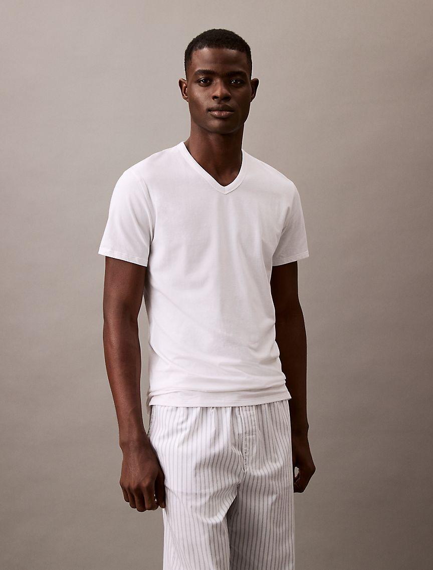 Cotton Stretch Blend 3-Pack Slim Fit V-Neck T-Shirt Product Image