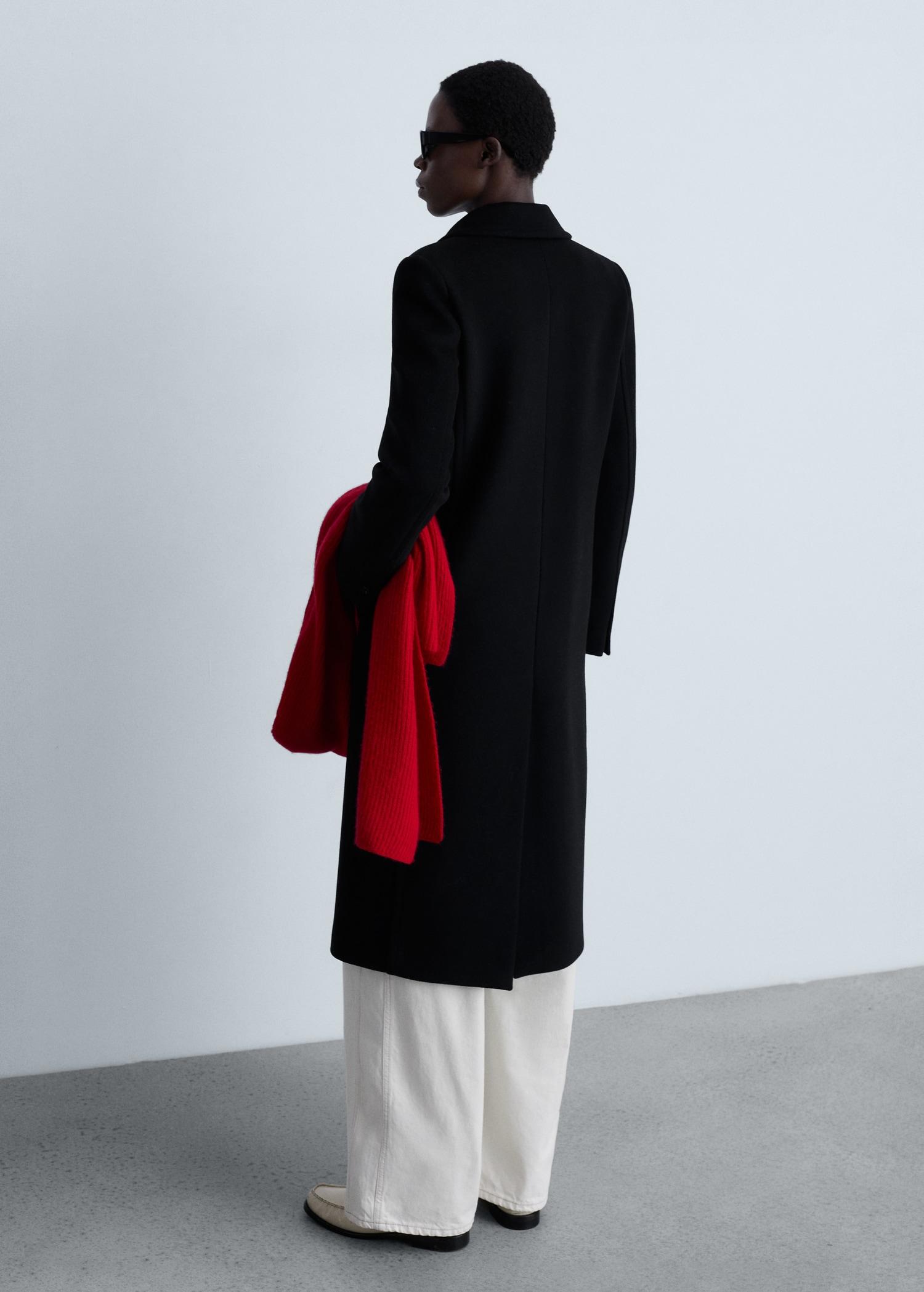 Lapels wool coat - Women | MANGO USA Product Image