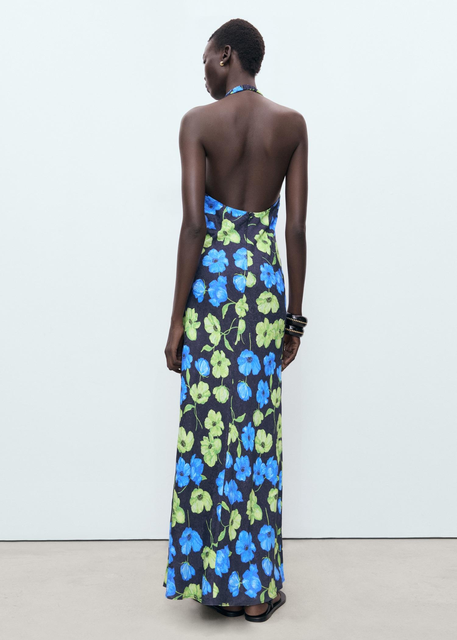 Long floral-print dress - Women | MANGO USA Product Image