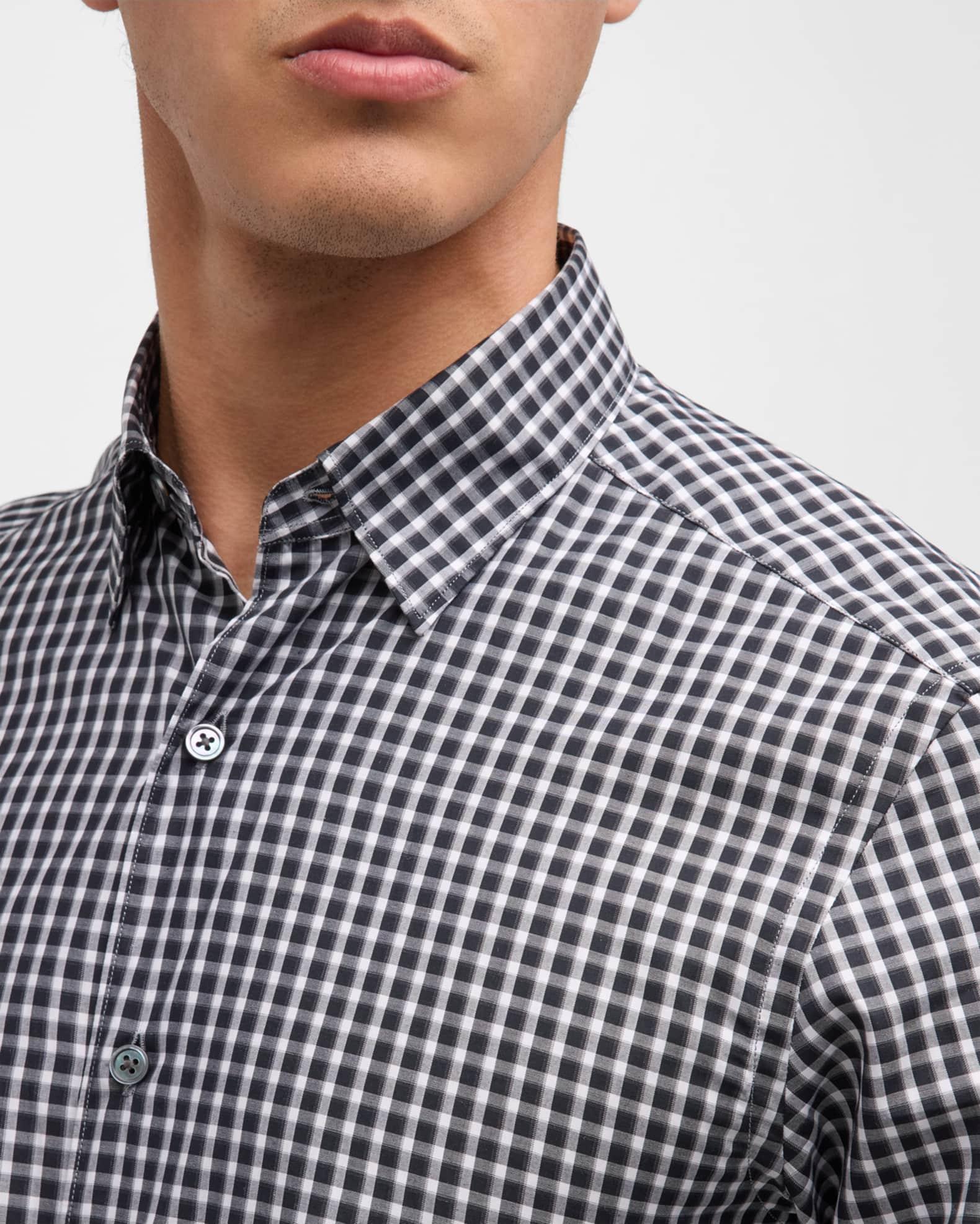 Men's Centoquaranta Cotton Plaid Sport Shirt Product Image