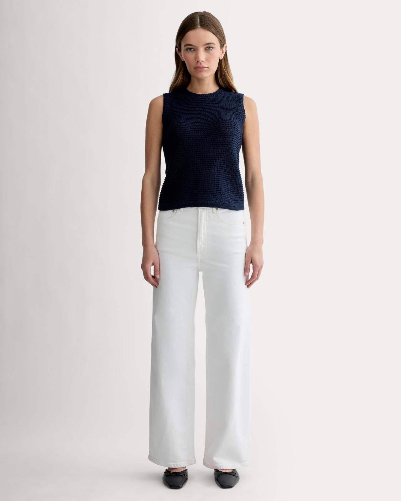 Womens Organic Cotton Open-Stitch Tank by Everlane Product Image