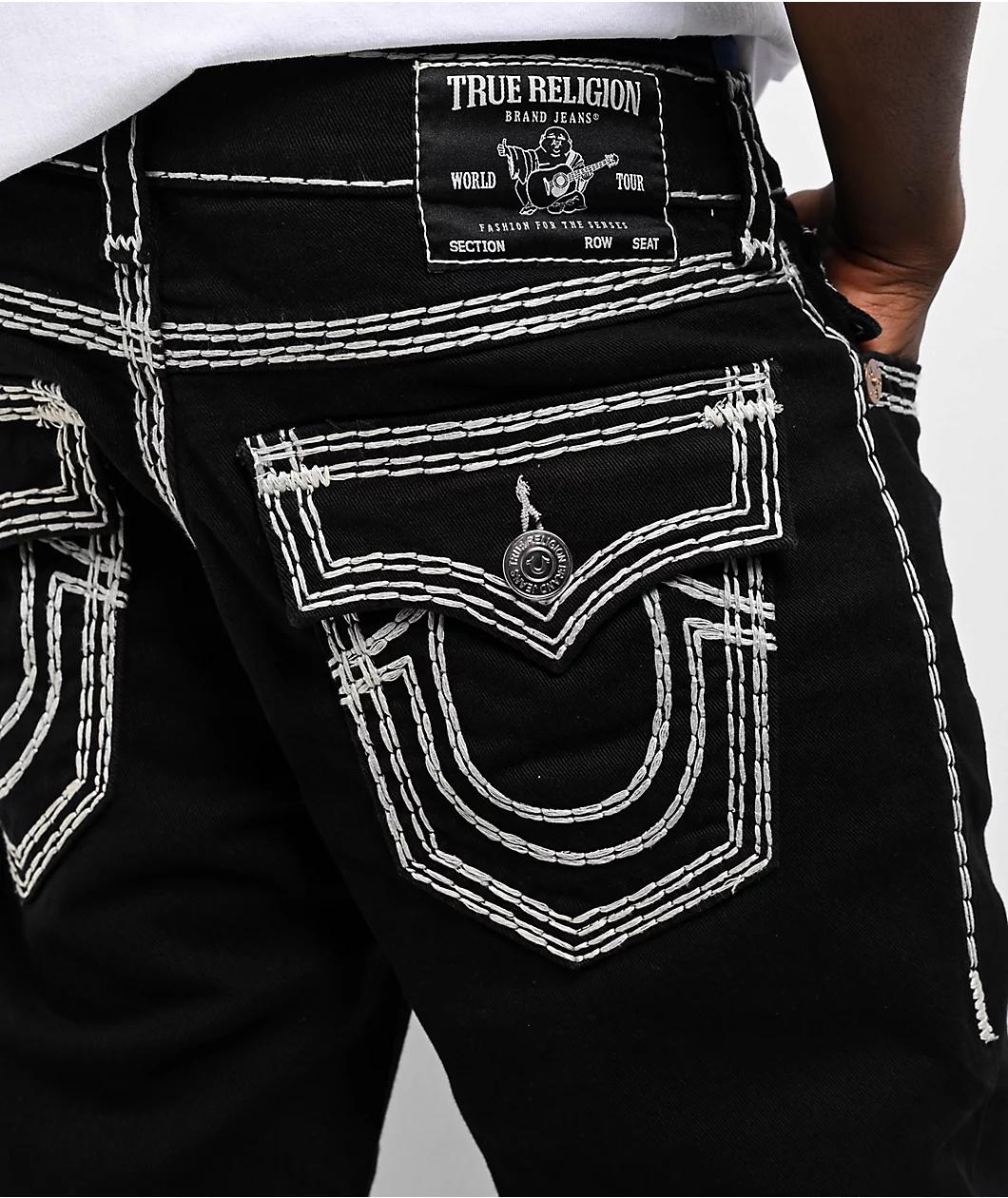 True Religion Ricky Super QT Body Rinse Black Straight Leg Jeans Product Image