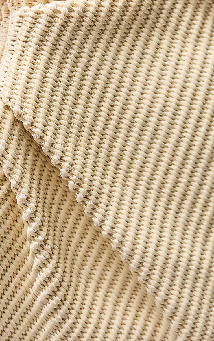 Cream Raffia Trapeze Hand Bag Product Image