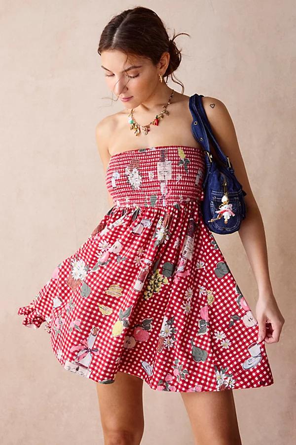 BDG Juliana Smocked Strapless Mini Dress Womens at Urban Outfitters Product Image