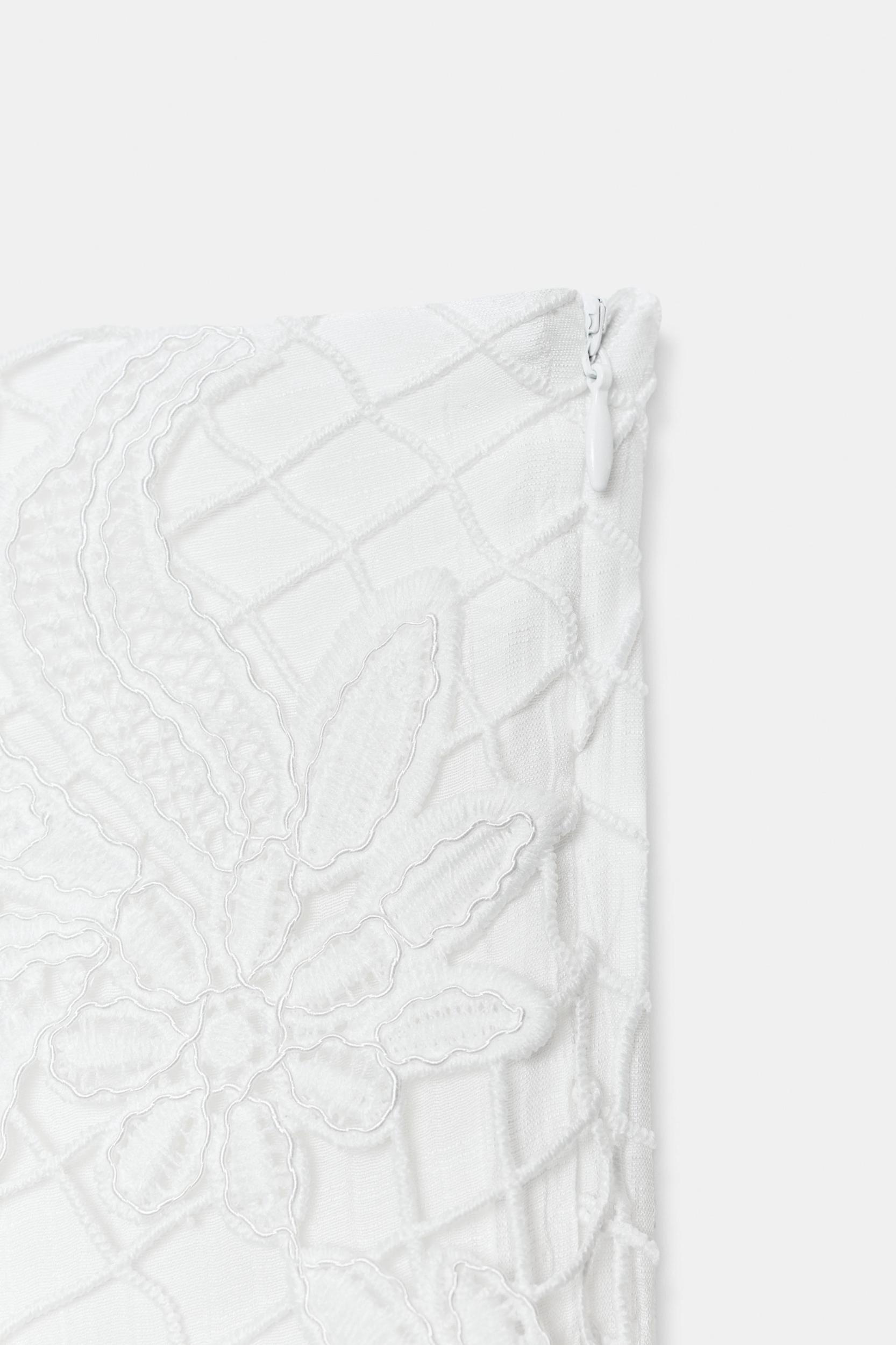 ASYMMETRIC EMBROIDERED MIDI SKIRT Product Image