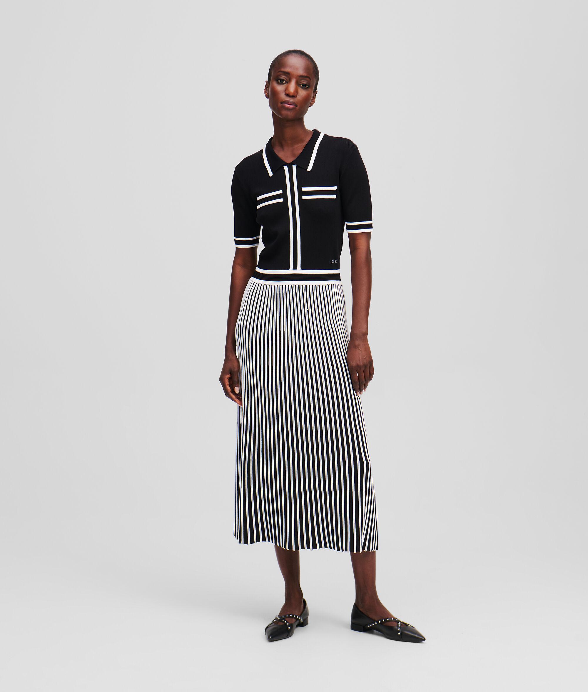 KARL ESSENTIAL PLEATED KNIT DRESS Product Image