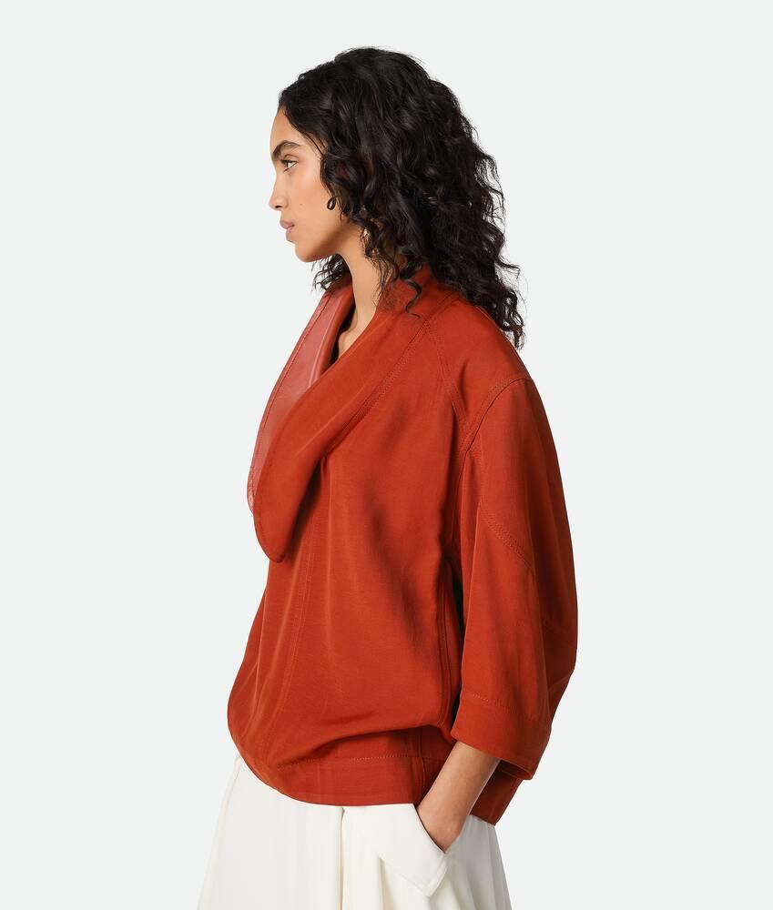 Women's Viscose And Linen Shirt in Copper Product Image