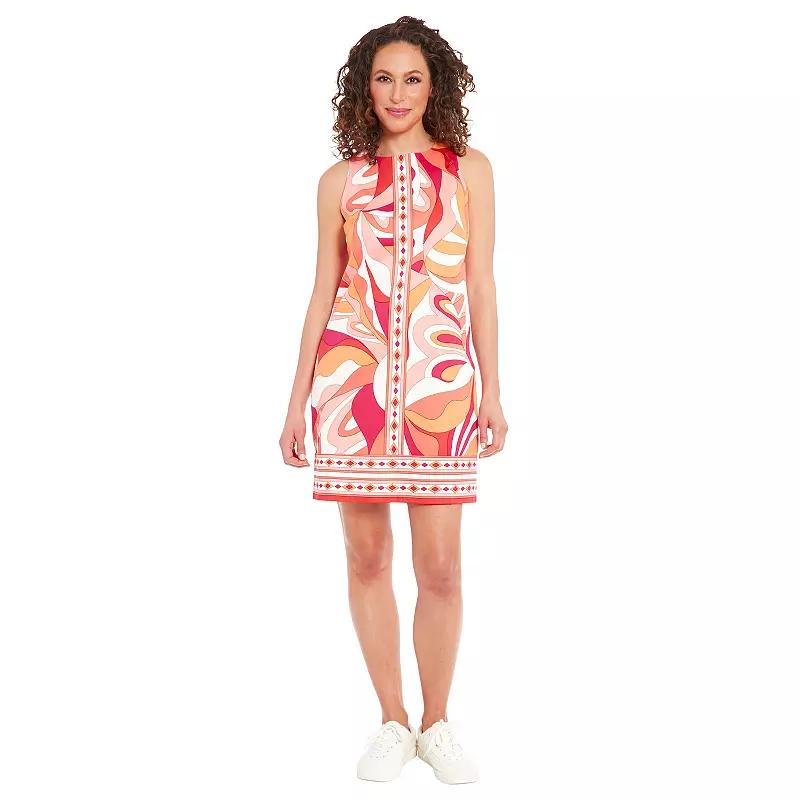 Womens London Times Floral Patchwork Shift Dress Product Image