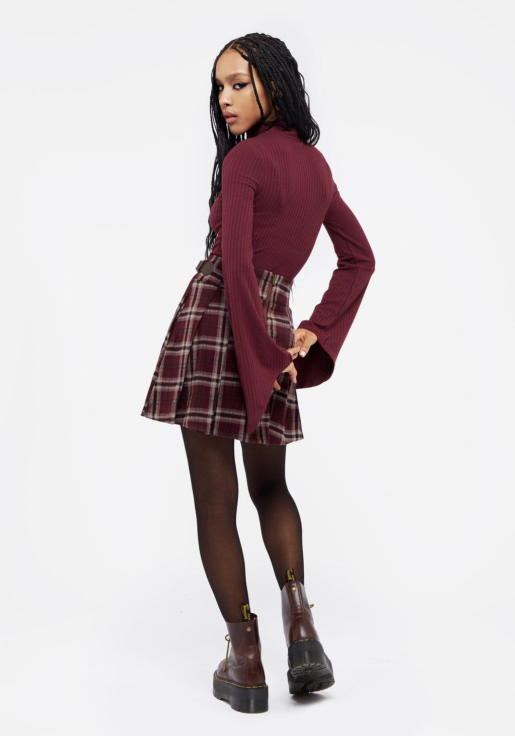 Amata Flared Sleeve Top - Red Product Image