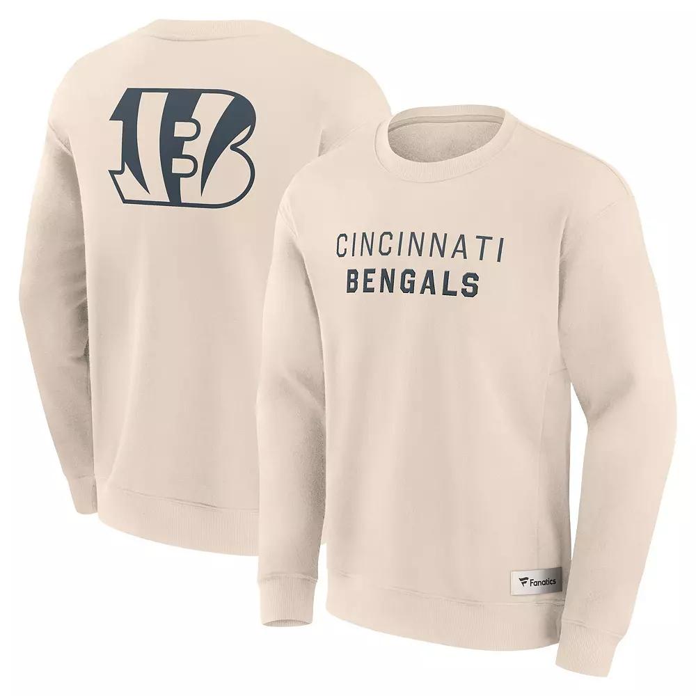 Men's Fanatics Cream Cincinnati Bengals Elements Future Ground Lettering Pullover Sweatshirt,  Product Image