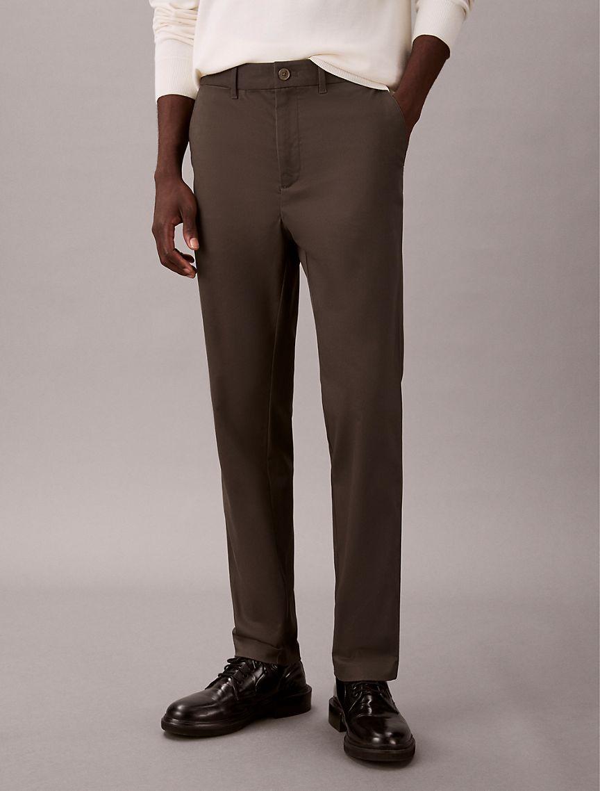 Cotton Sateen Slim Tapered Chino Pants Product Image