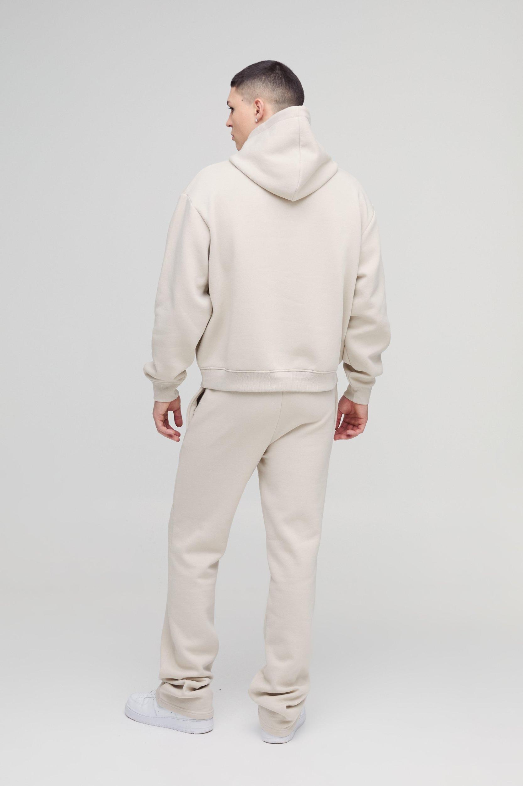 Oversized Boxy Homme Stack Flare Hooded Tracksuit | boohooMAN USA Product Image