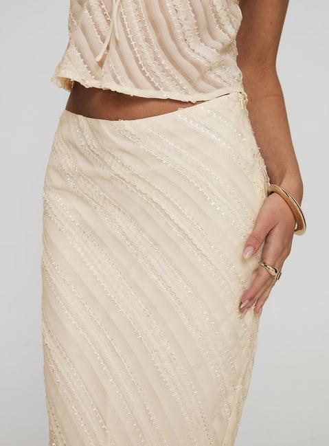 Jacintha Maxi Skirt Cream Product Image