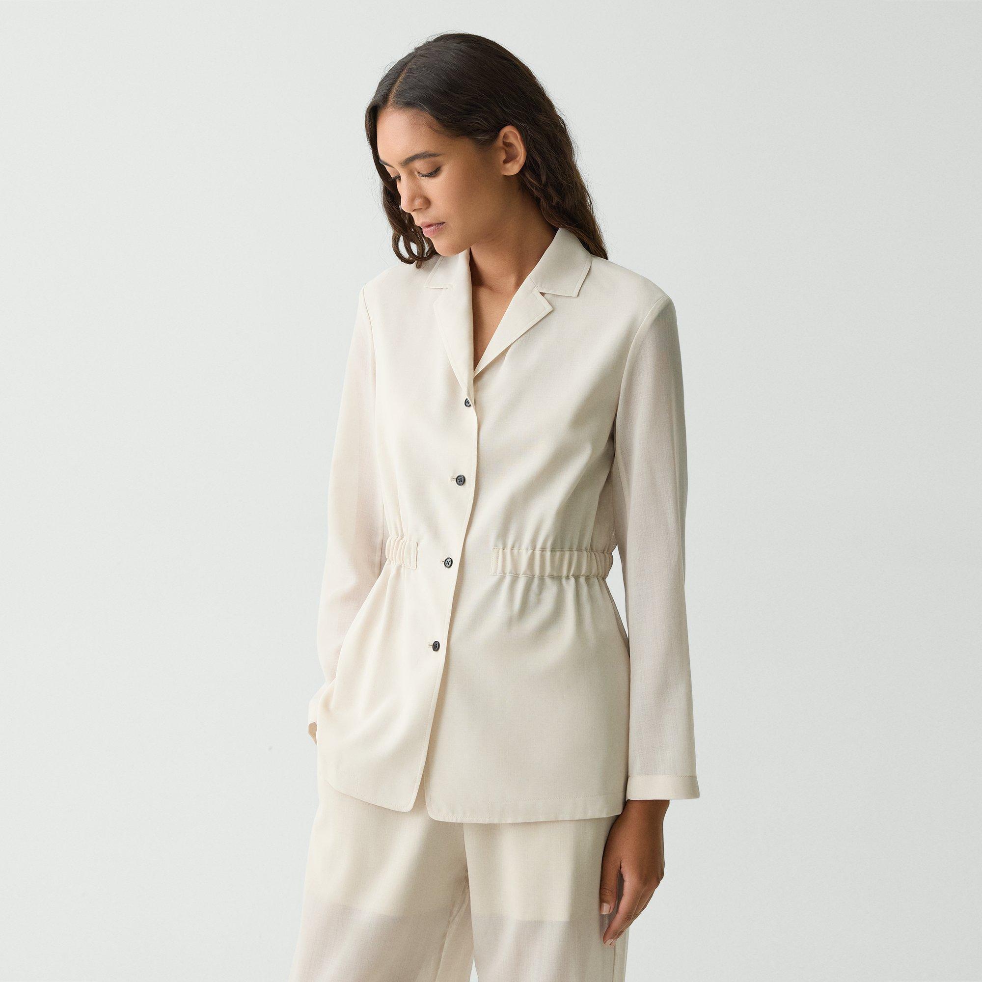 Sheer Wool Cinch Waist Jacket | Theory Product Image