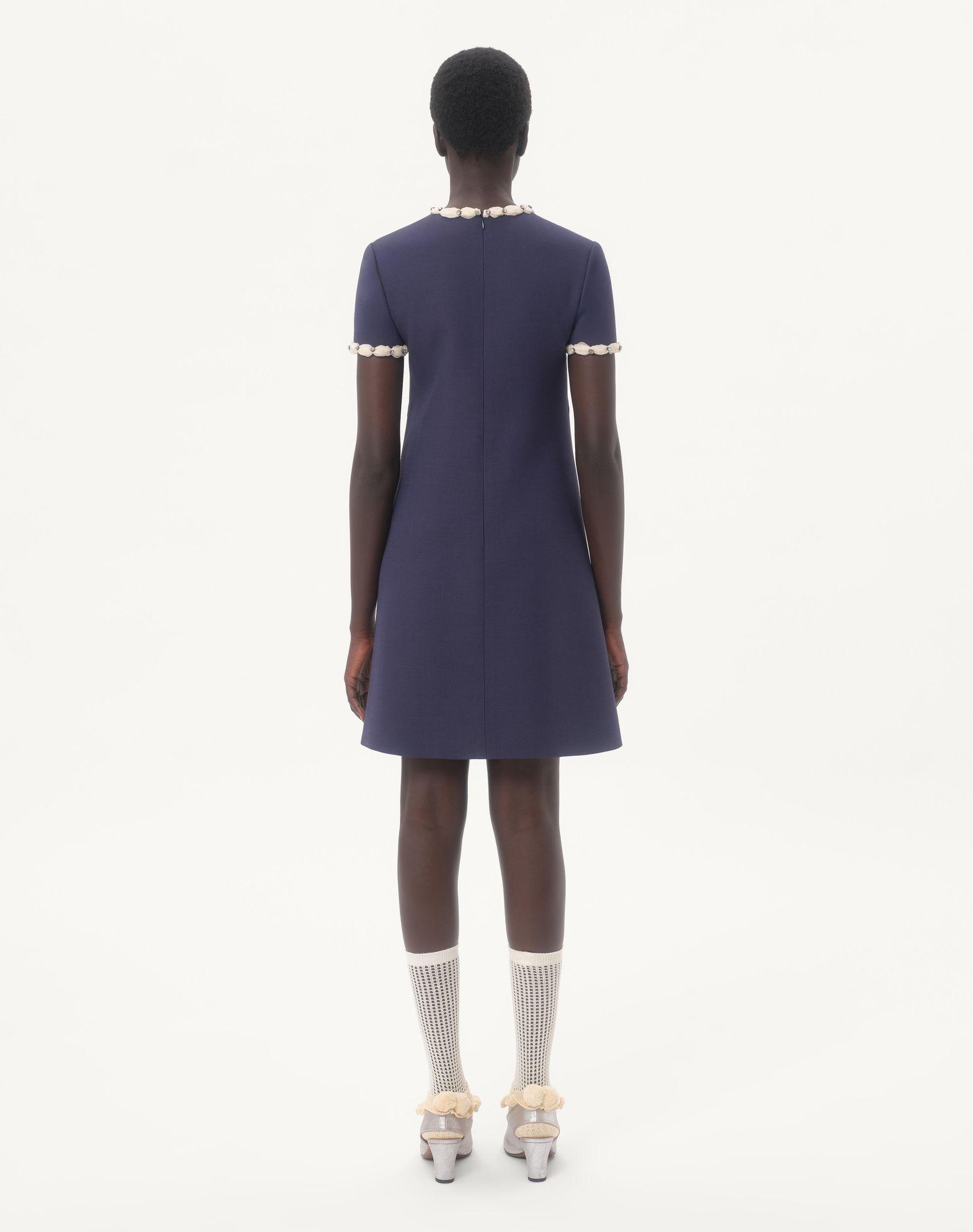 Embroidered Crepe Couture Short Dress Product Image