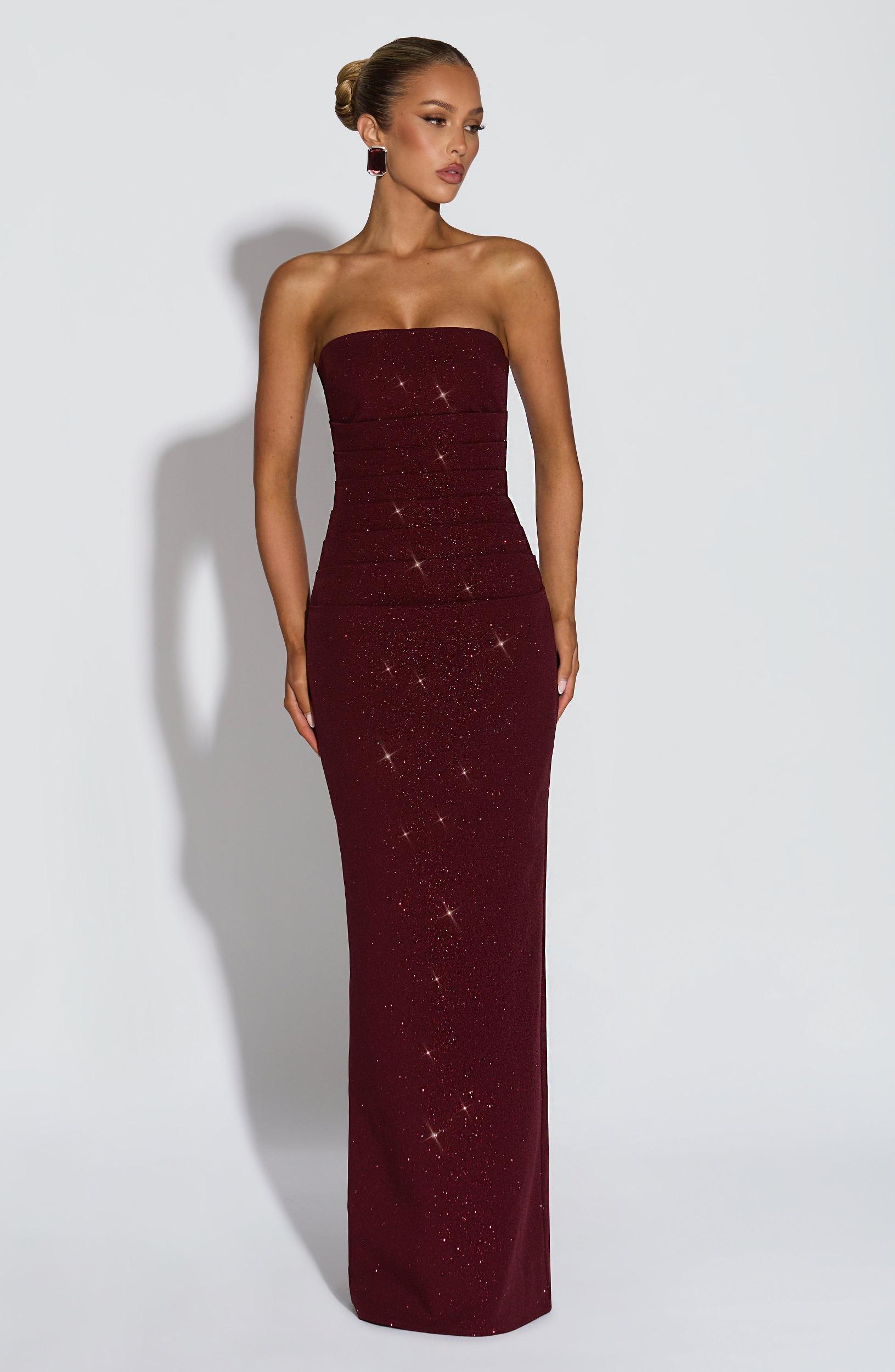 Pandra Maxi Dress - Wine Sparkle Product Image