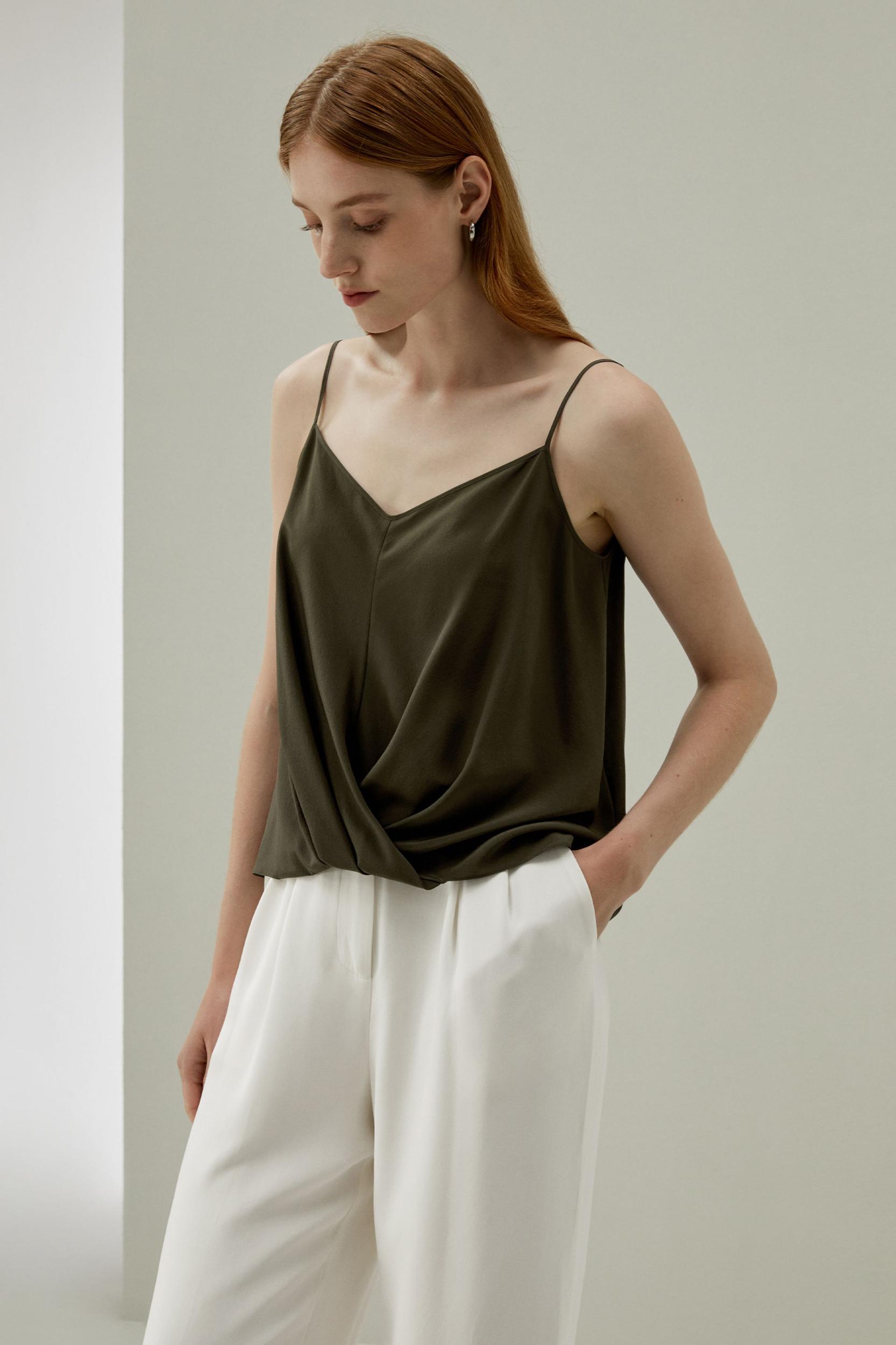 Thin-Strap Crêpe de Chine Cami Product Image