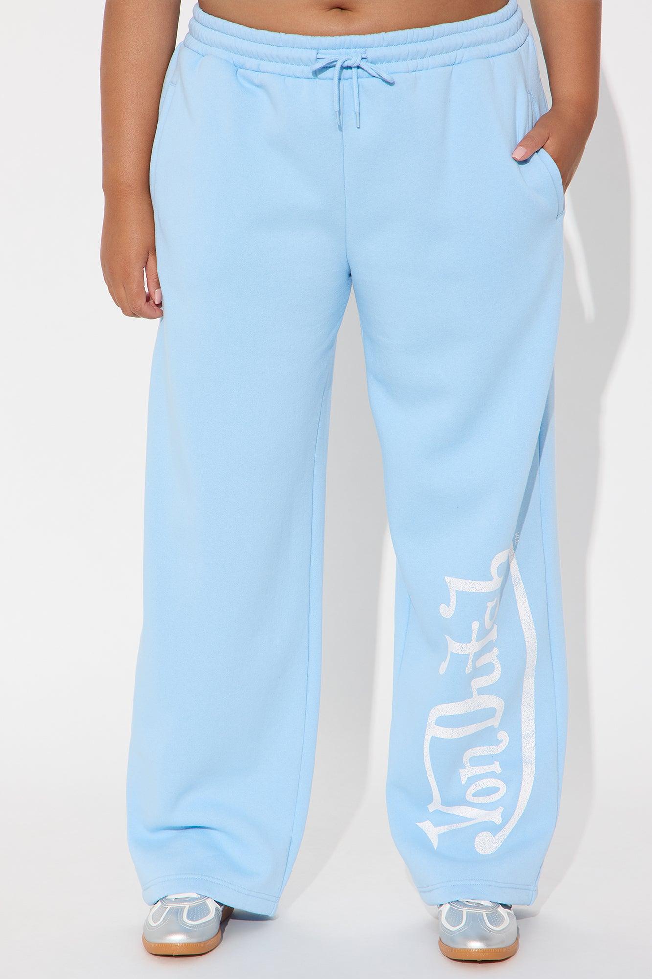 Von Dutch Washed Wide Leg Pant - Blue Product Image