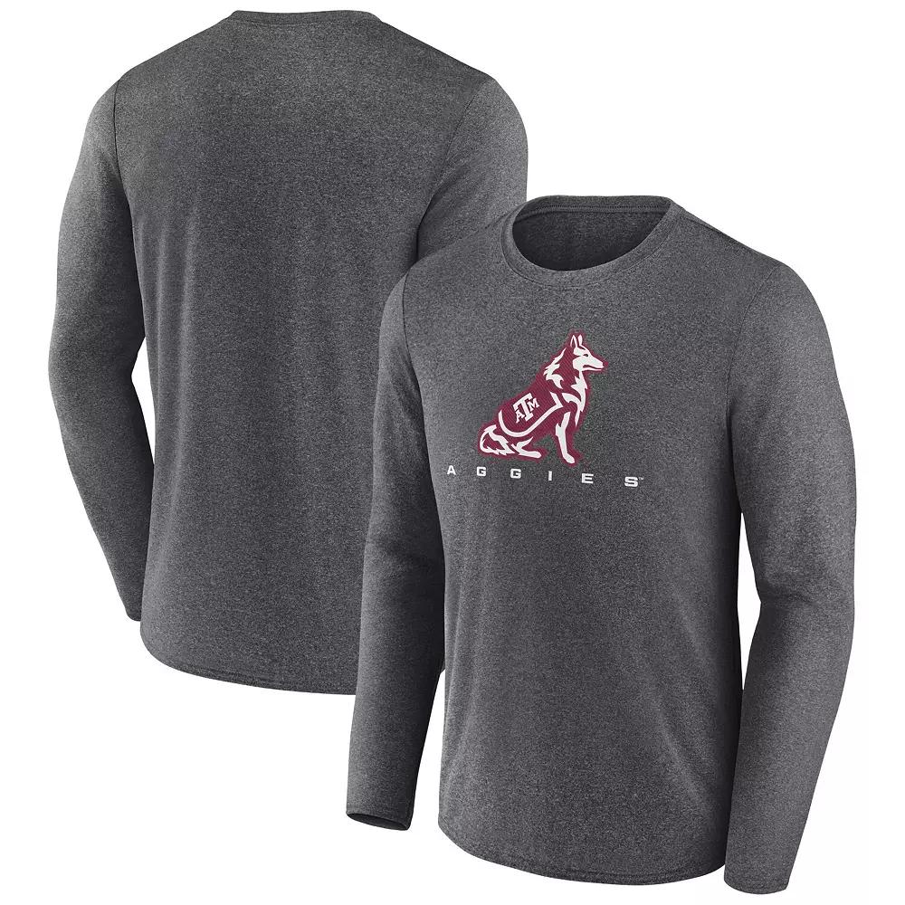 Men's Fanatics Charcoal Texas A&M Aggies Defender Long Sleeve T-Shirt, Size: XL Product Image