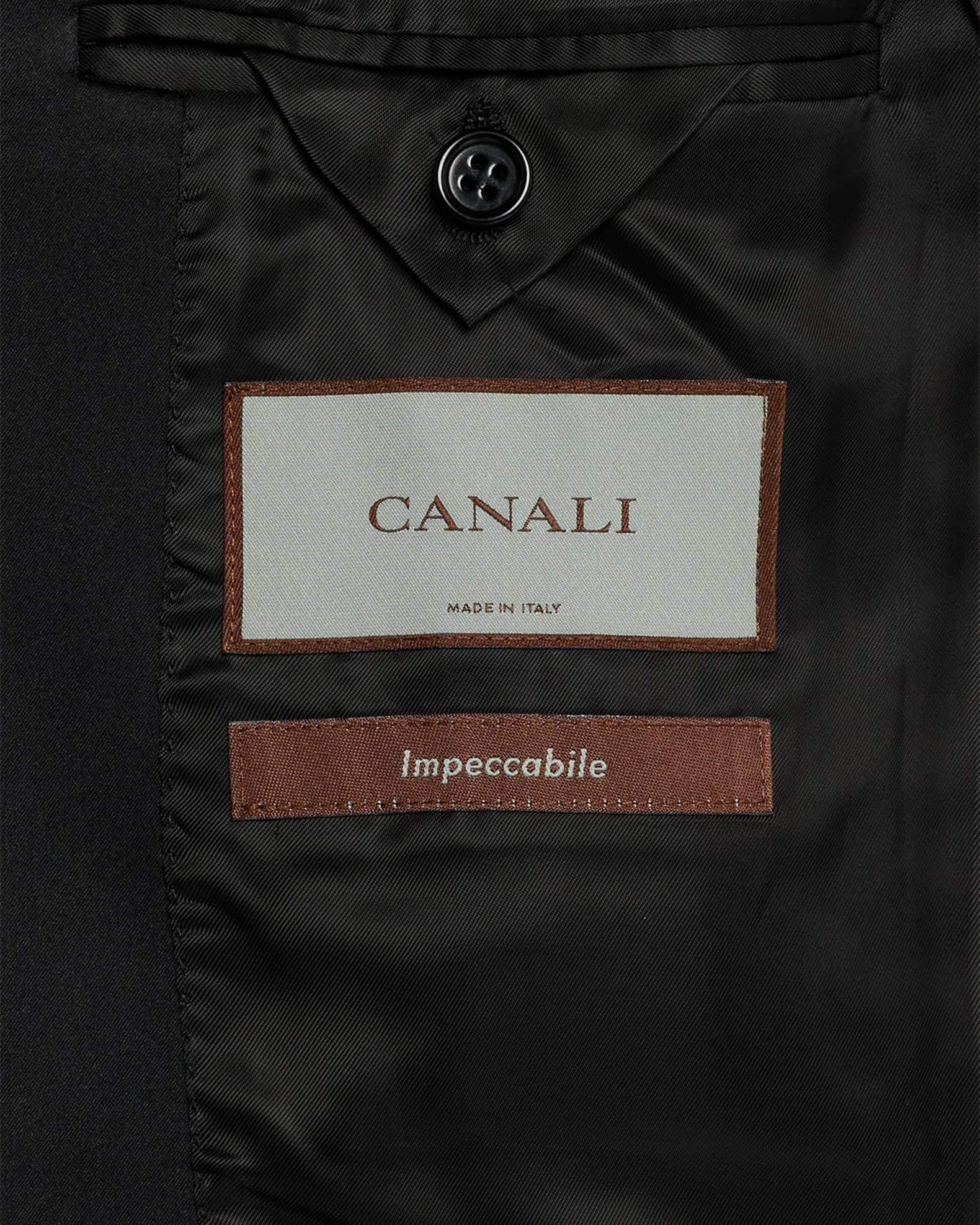 Men's Textured Wool Peak Lapel Suit Product Image