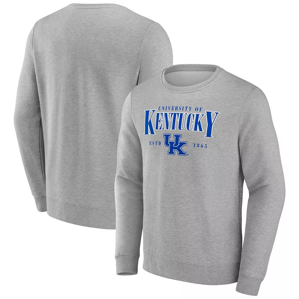 Men's Fanatics Gray Kentucky Wildcats True Classics Act Fast Fleece Pullover Sweatshirt, Size: 3XL, Grey Product Image