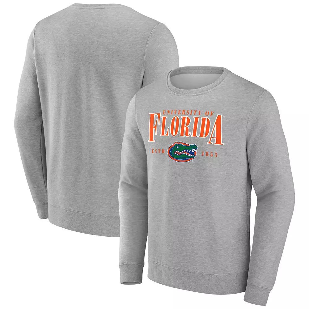 Men's Fanatics Gray Florida Gators True Classics Act Fast Fleece Pullover Sweatshirt, Size: XL, Grey Product Image