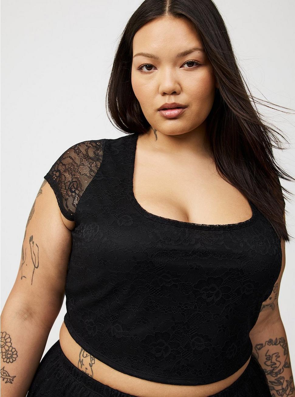 Lace Crop Top & Maxi Skirt Set Product Image