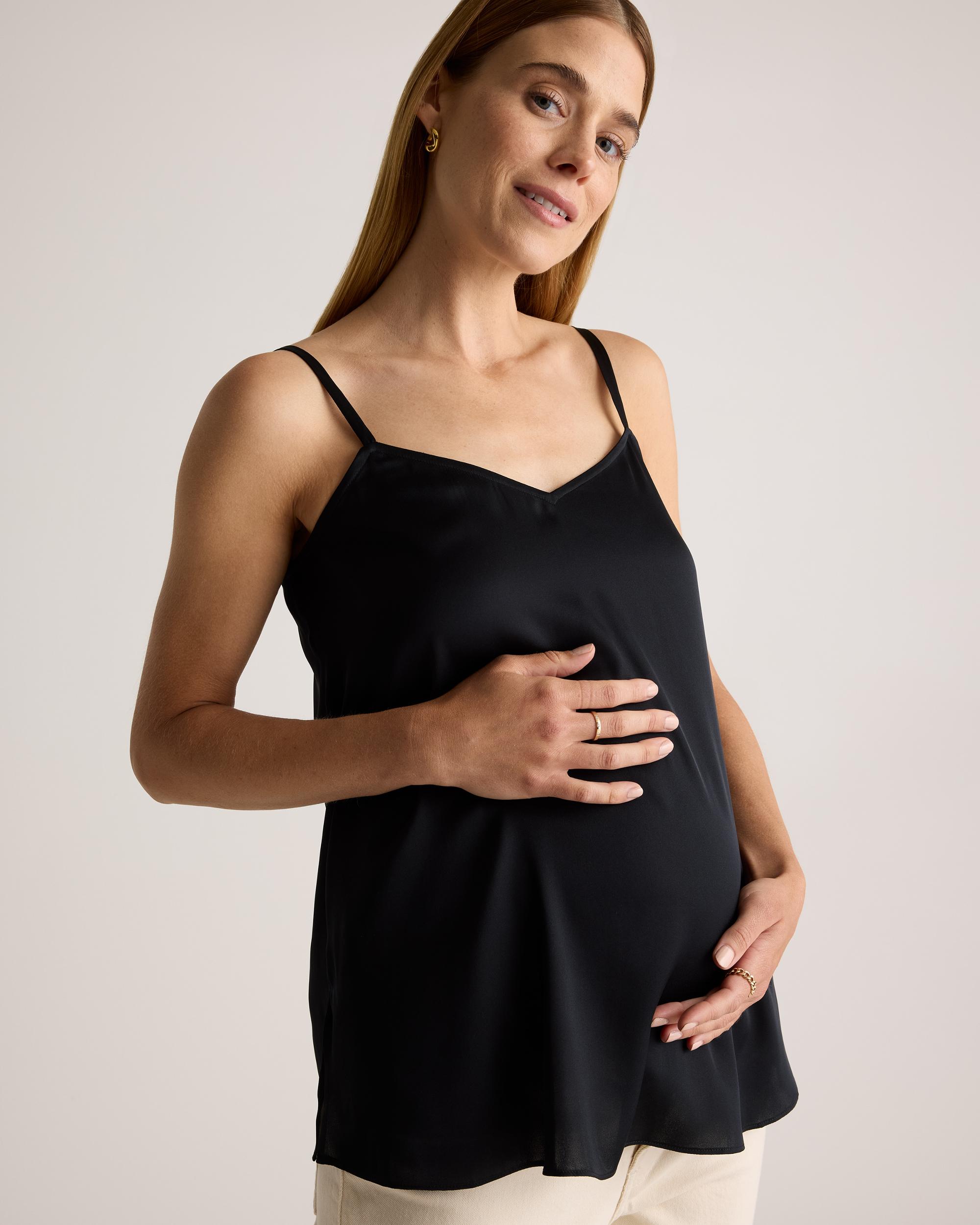 Quince | Women's Washable Stretch Silk V-Neck Maternity Cami Mulberry Silk Product Image