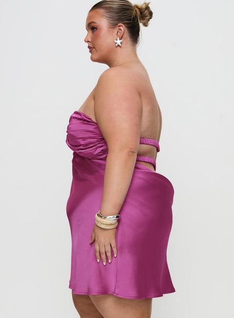 Faviola Mini Dress Purple Curve Product Image