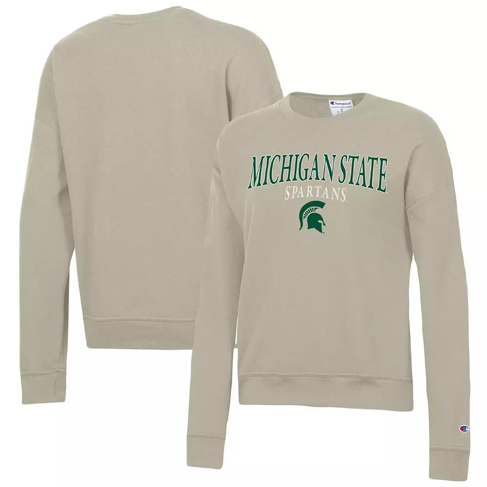Women's Champion Tan Michigan State Spartans Powerblend Pullover Sweatshirt,  Product Image