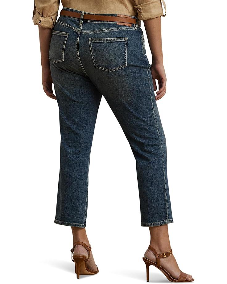 Petite High-Rise Straight Ankle Jeans in Alicia Wash Product Image