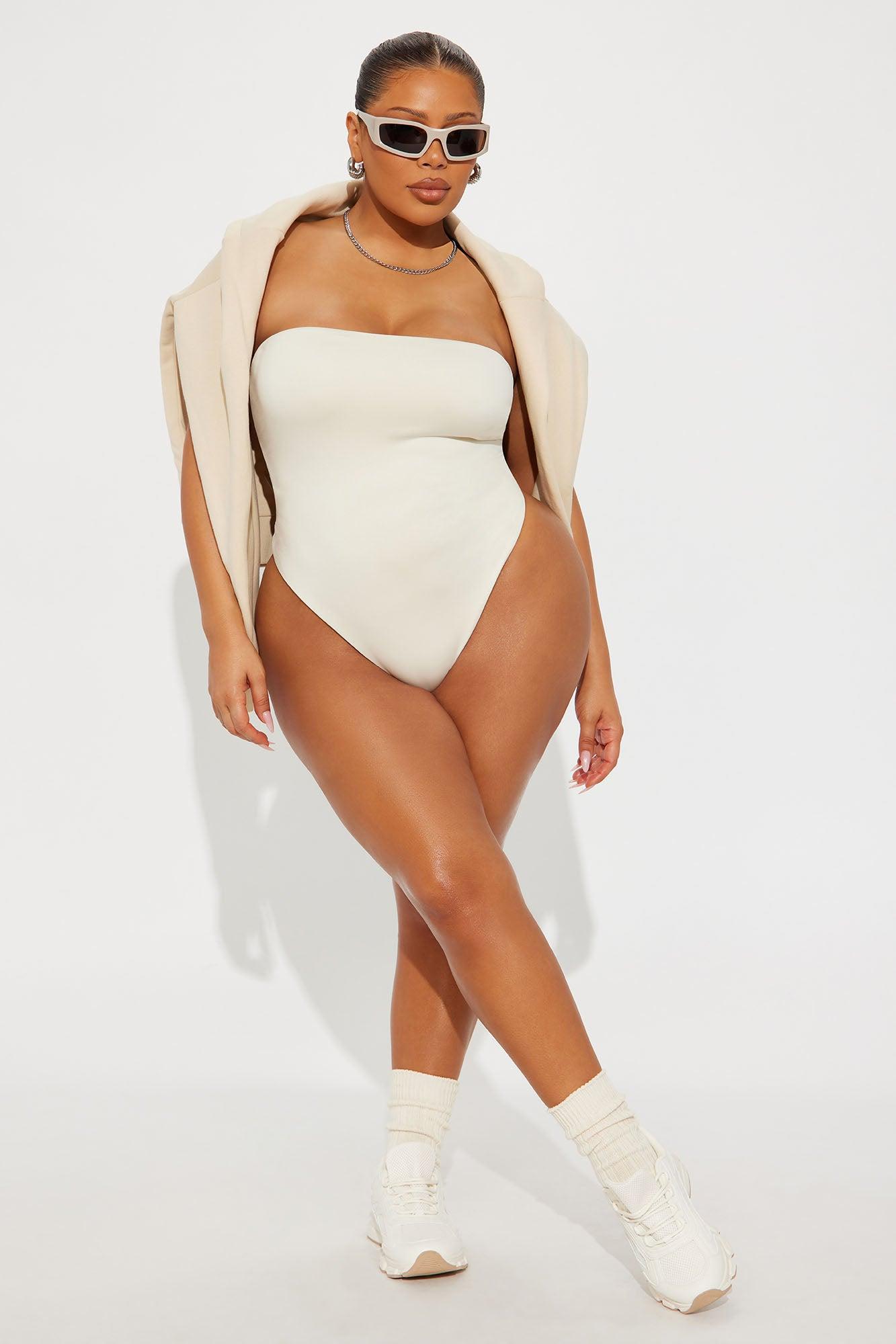 Contour Double Lined Strapless Bodysuit - Bone Female Product Image