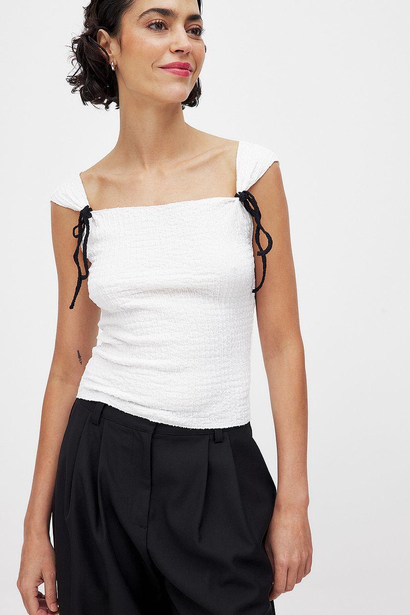 Tie Shoulder Detail Top Product Image