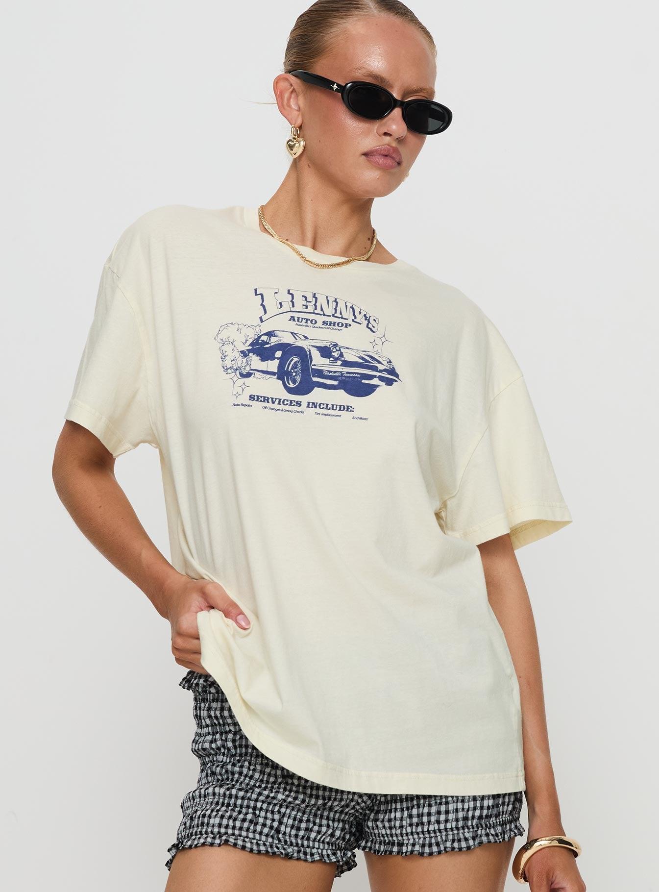 Lennys Auto Oversized Tee Cream Product Image