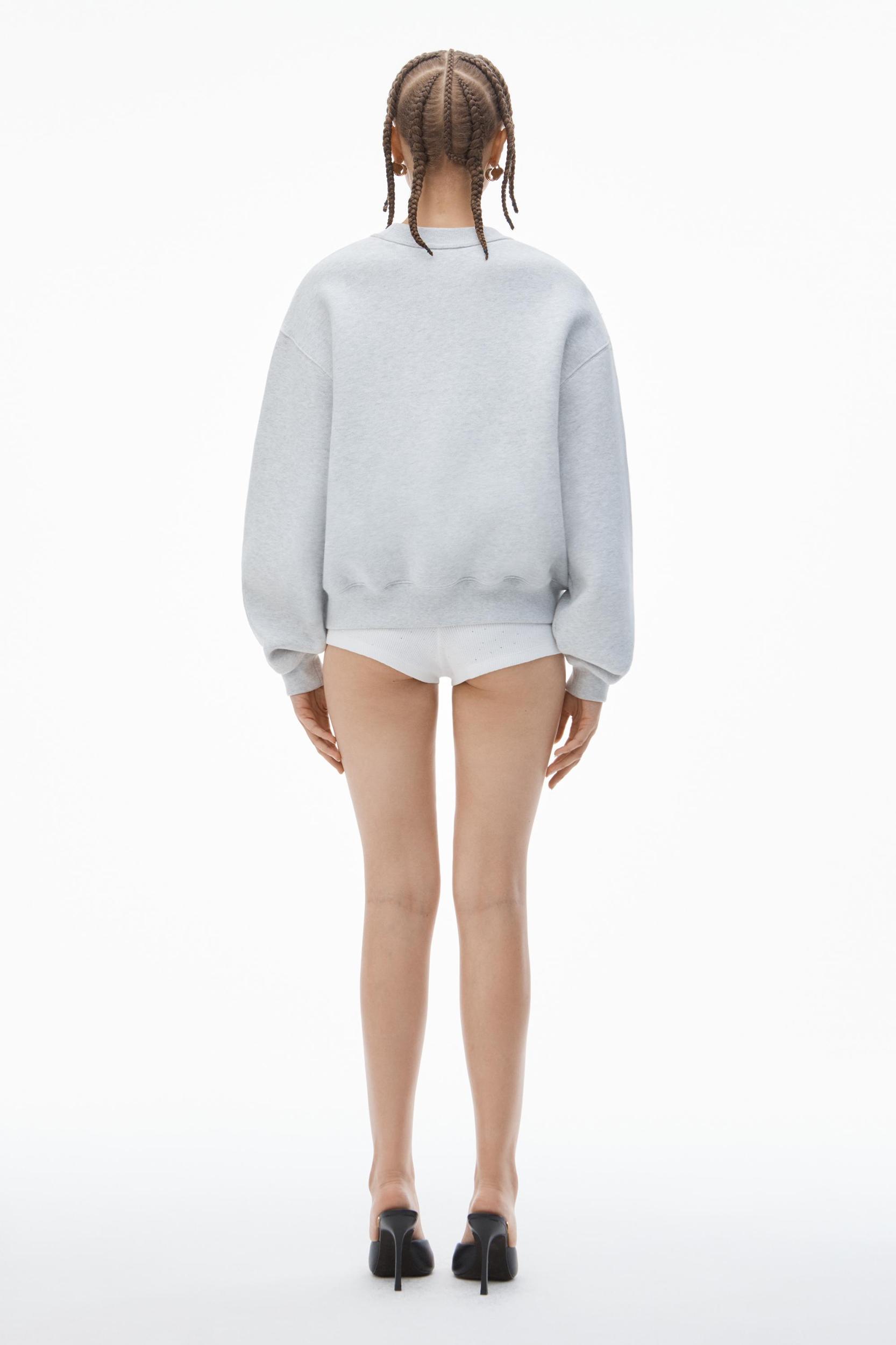 Puff Logo Sweatshirt In Structured Terry Product Image