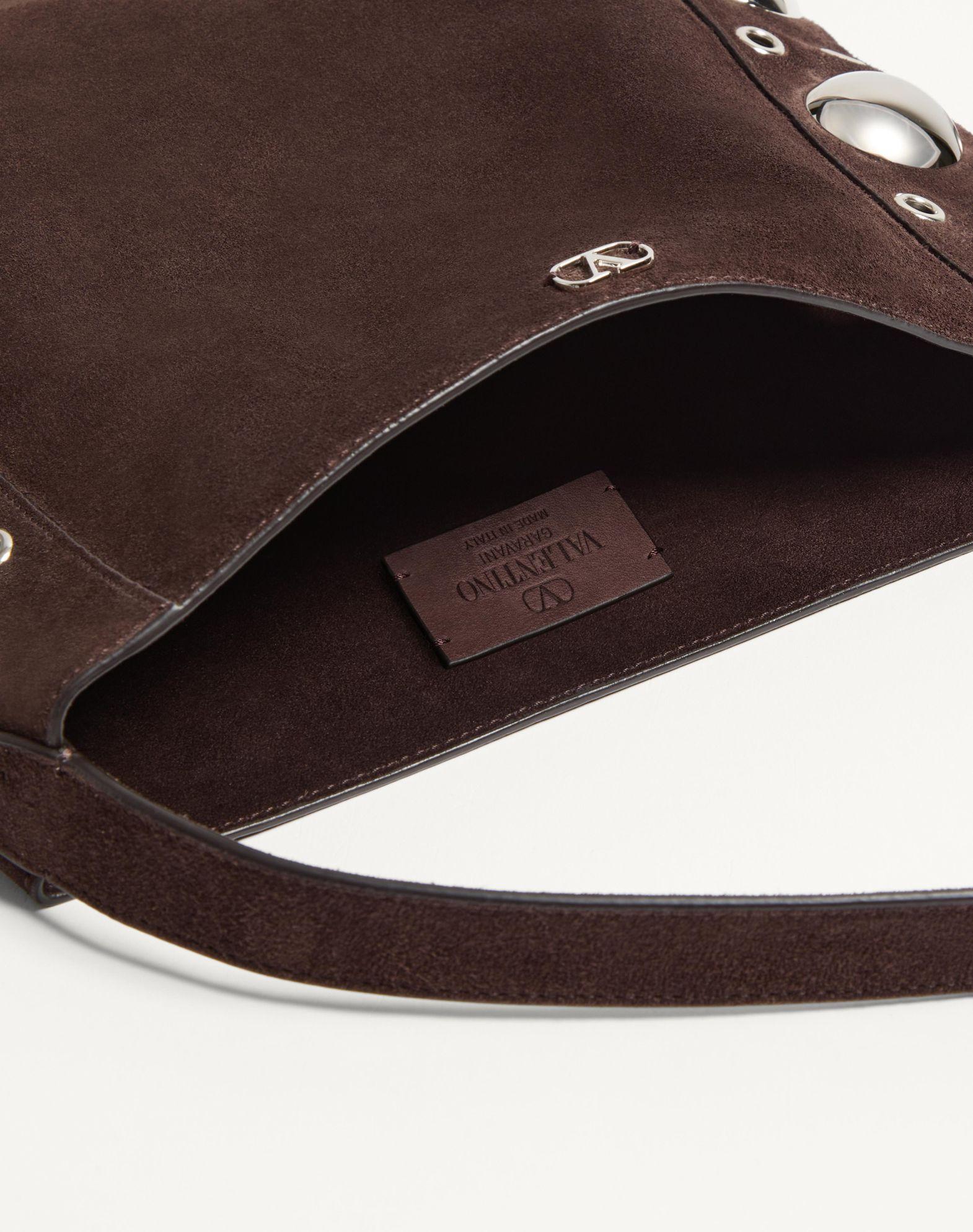 Valentino Garavani Nellcôte Suede Shoulder Bag With Fringes Product Image