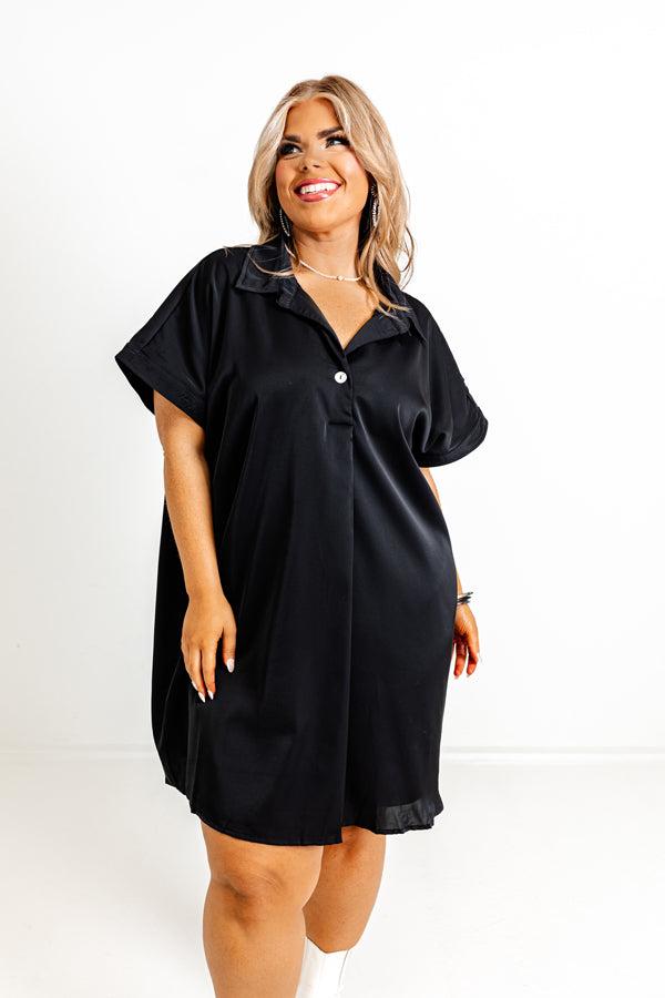 Effortless Radiance Shift Dress in Black Curves Product Image