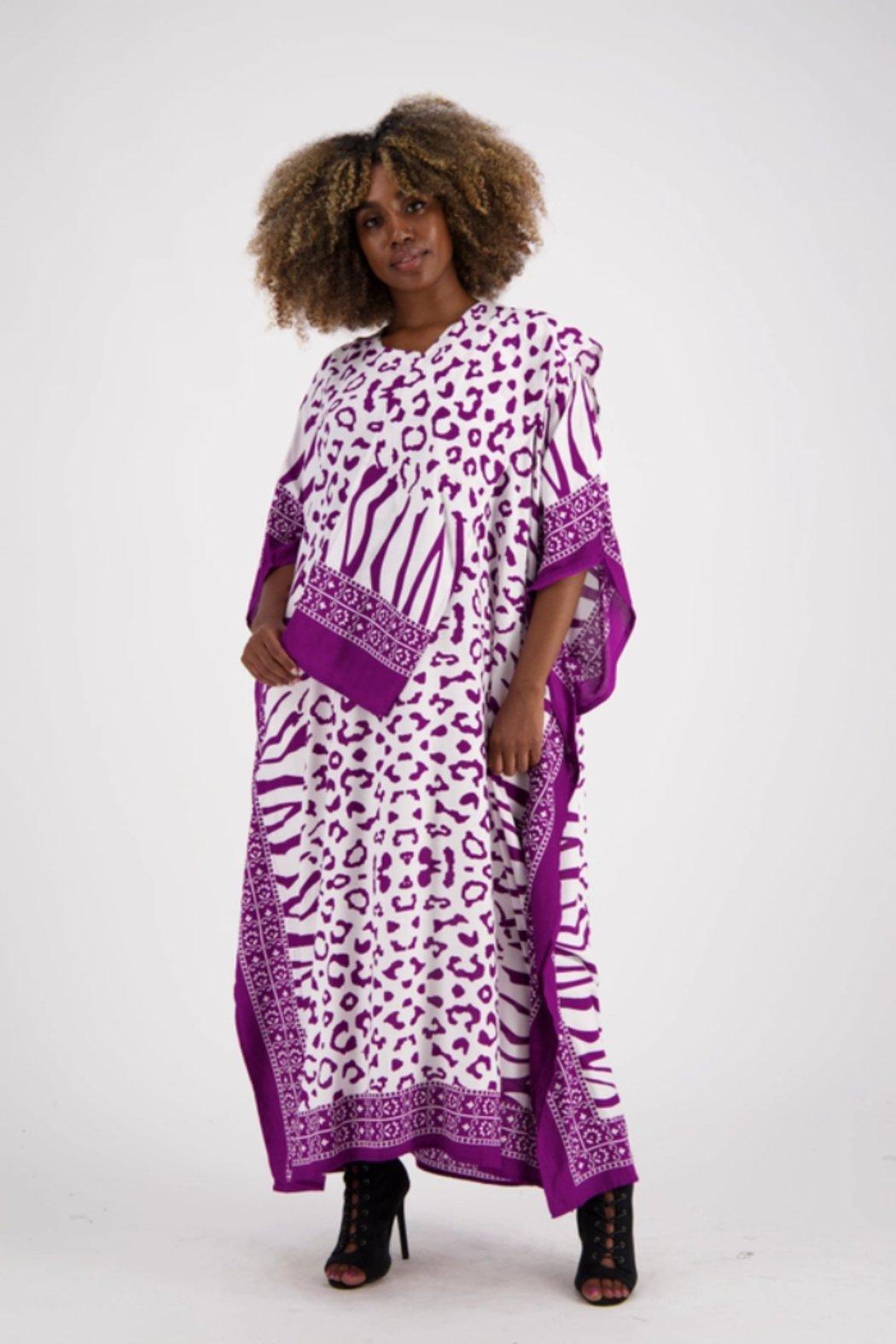 Zebra Print Kaftan On The Wild Side Product Image