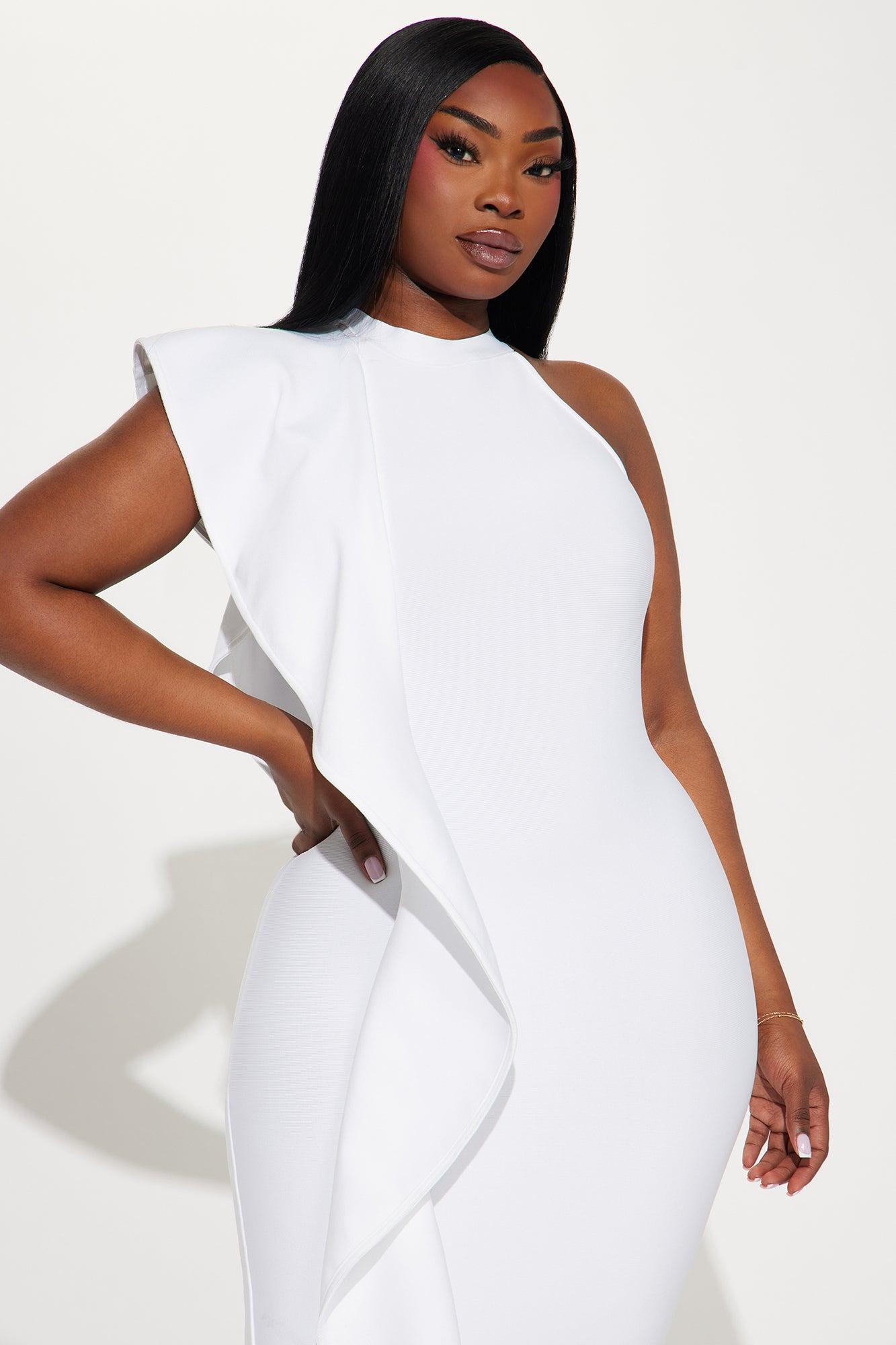 Raylin Bandage Midi Dress - White Product Image