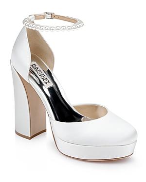 Womens Felixa 125MM Imitation Pearl-Embellished Satin Platform Pumps Product Image