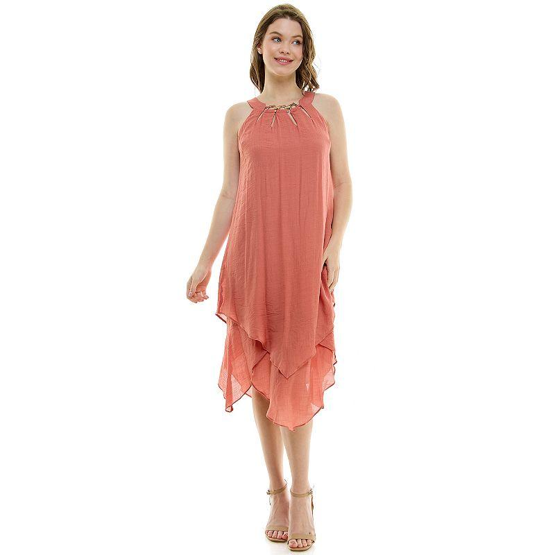 Women's Luxology Sleeveless Gauze Midi Dress, Girl's,  Product Image