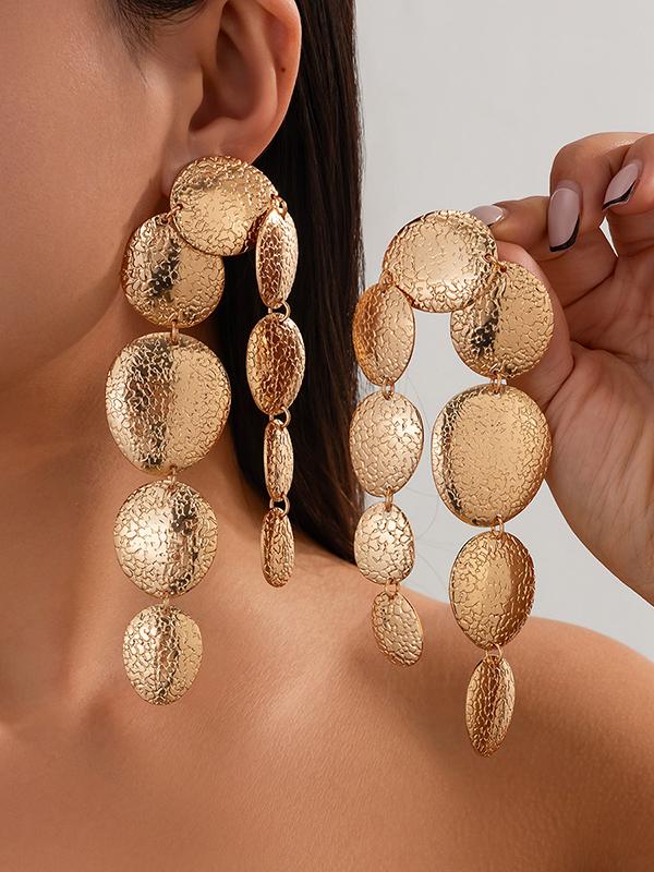 Geometric Tasseled Drop Earrings Necklaces Accessories Product Image