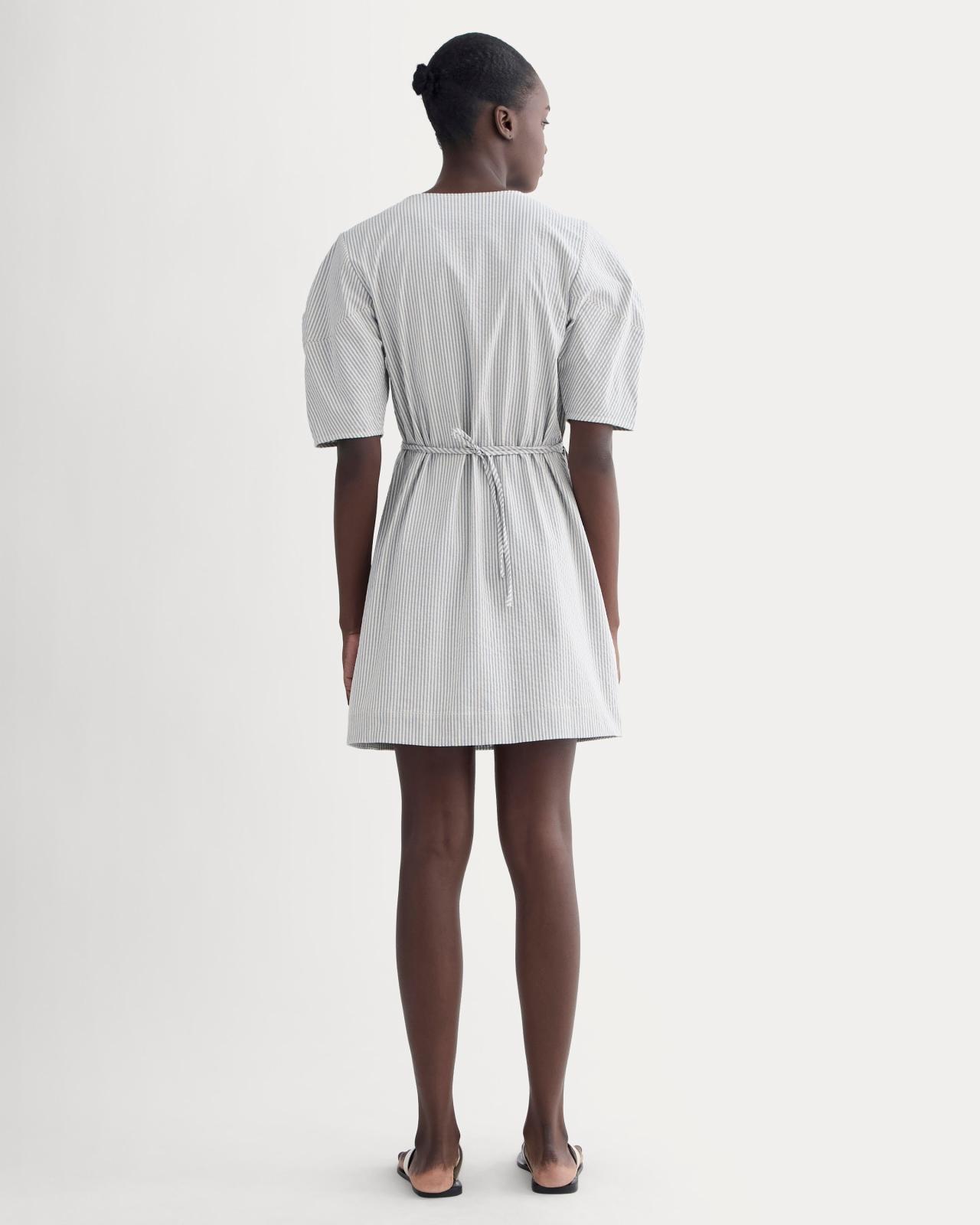 The Seersucker Mini Wrap Dress Product Image