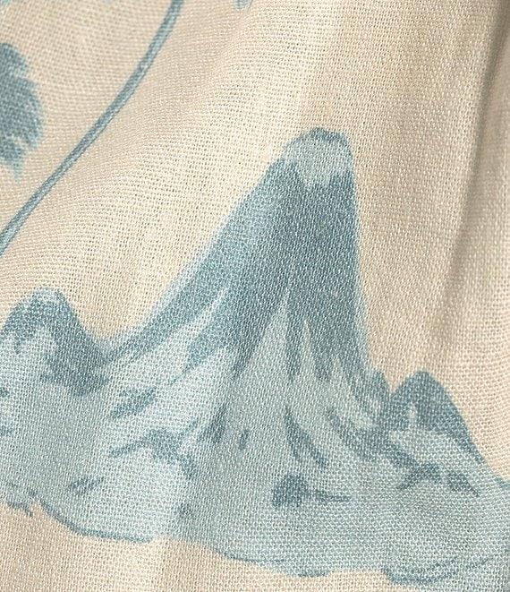 Gianni Bini x DANNIJO Kona Linen Blend Sweetheart Neckline Fit and Flare Palm Print Mini Dress Product Image