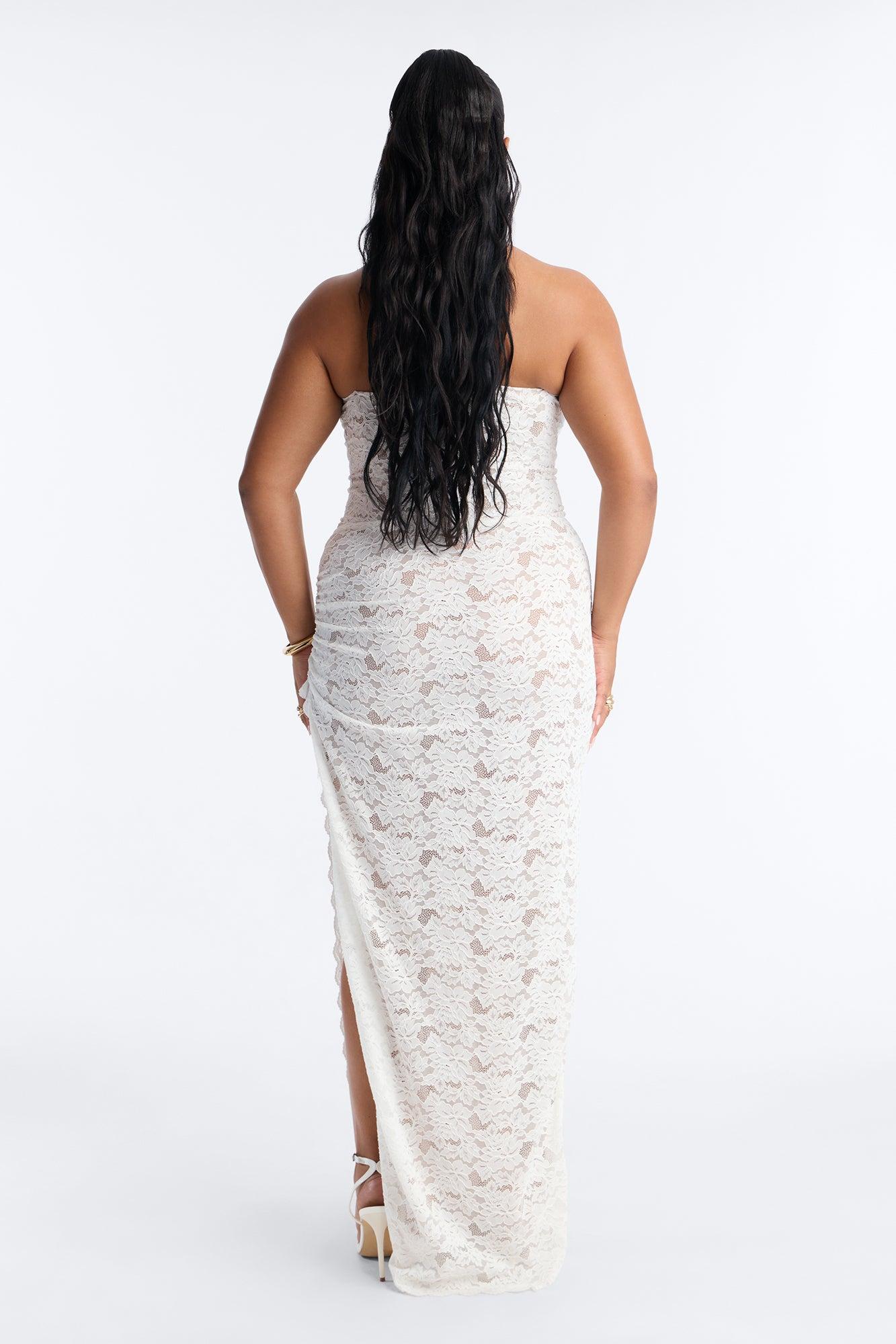 Lovely In Lace Maxi Dress - White Female Product Image