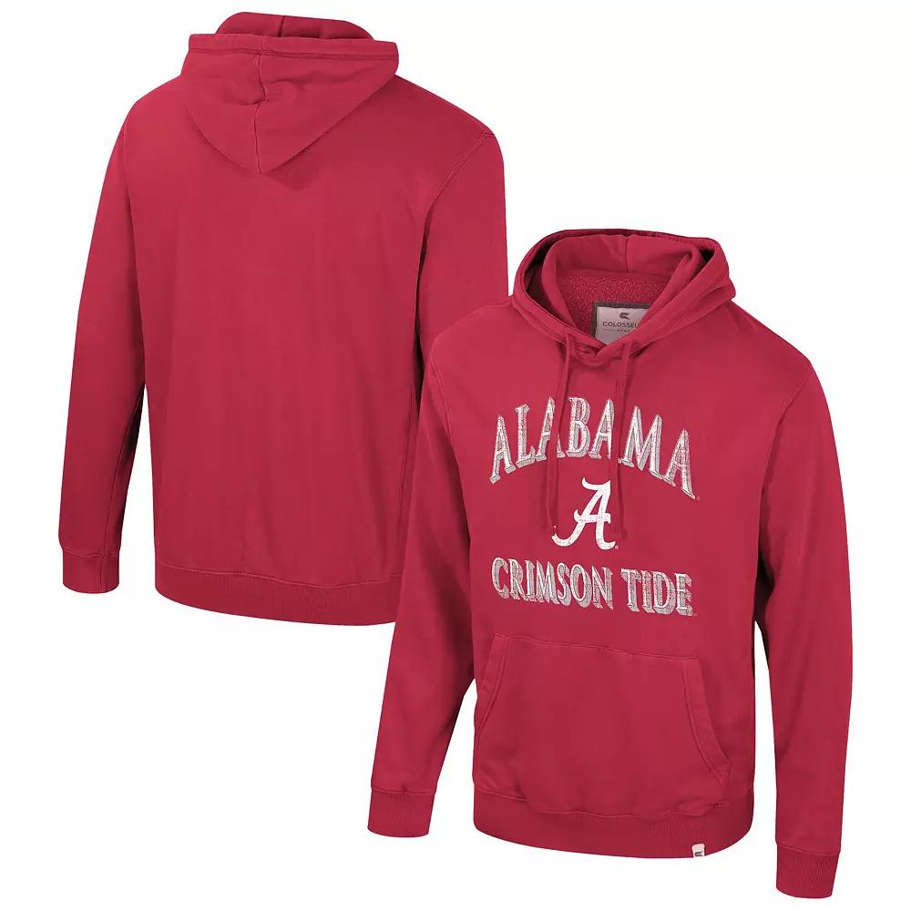 Men's Colosseum Crimson Alabama Crimson Tide Big & Tall Cap E-Tan Pullover Hoodie,  Product Image