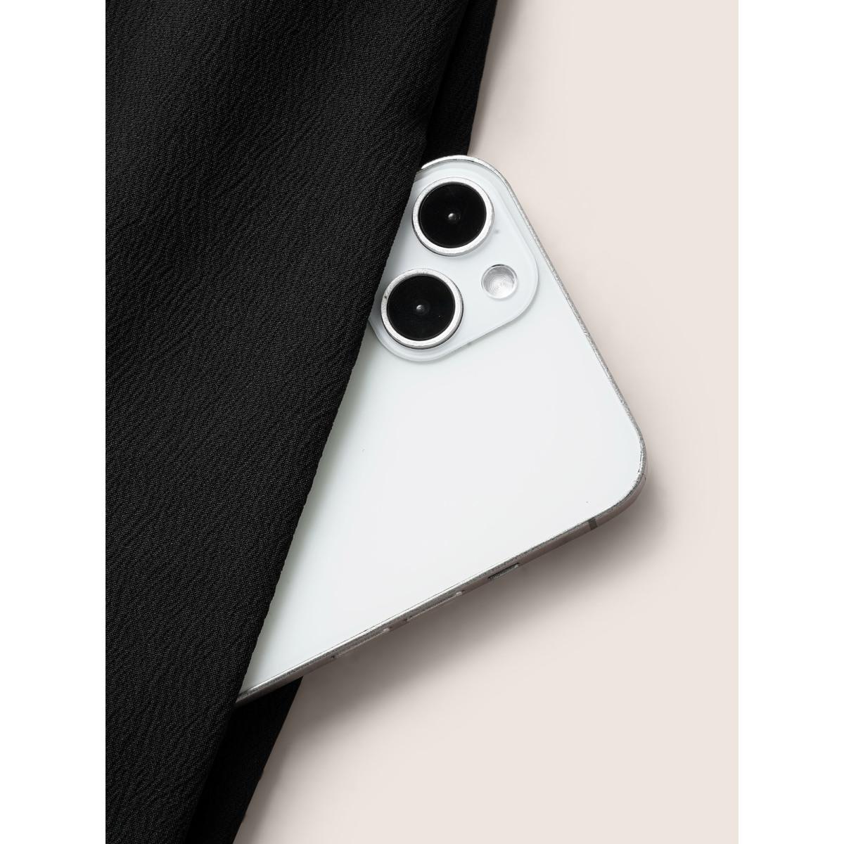 Plus Size Black V Neck Sequins Tassel Detail Wrap Jumpsuit Women Cocktail Short sleeve V-neck Party Loose Jumpsuits BloomChic 18-20/2X Product Image