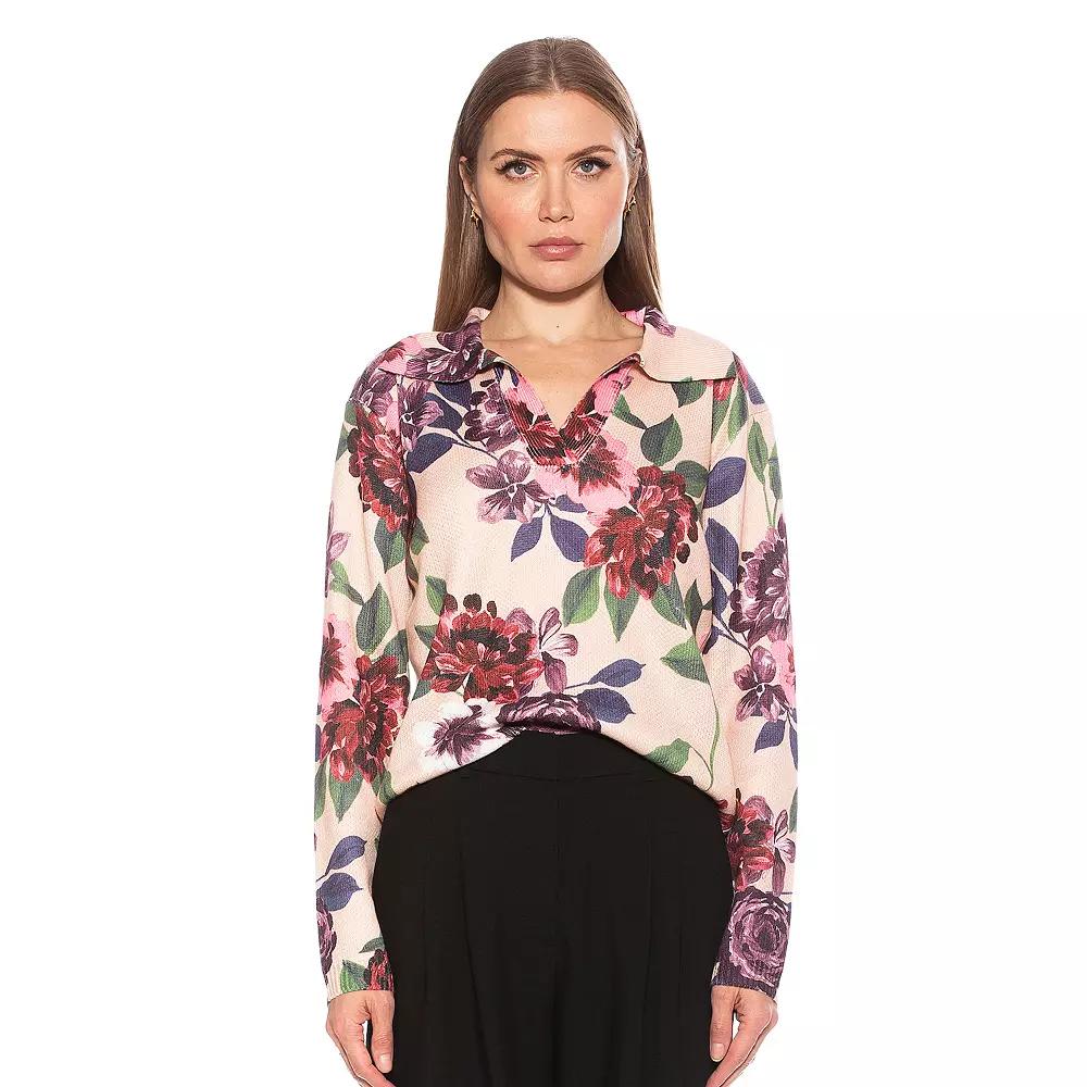 Women's ALEXIA ADMOR Evander Print Retro Collar Over Product Image