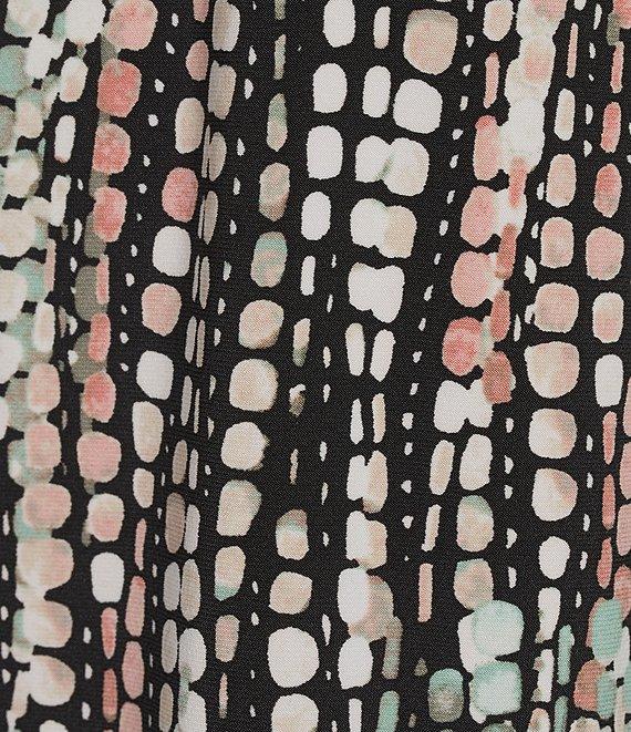 Kasper Printed Keyhole Hardware Neck Sleeveless Top Product Image