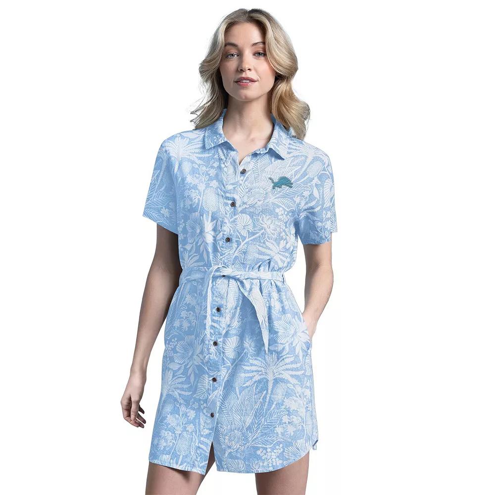 Women's Margaritaville Blue Detroit Lions Palm Linen Dress,  Product Image